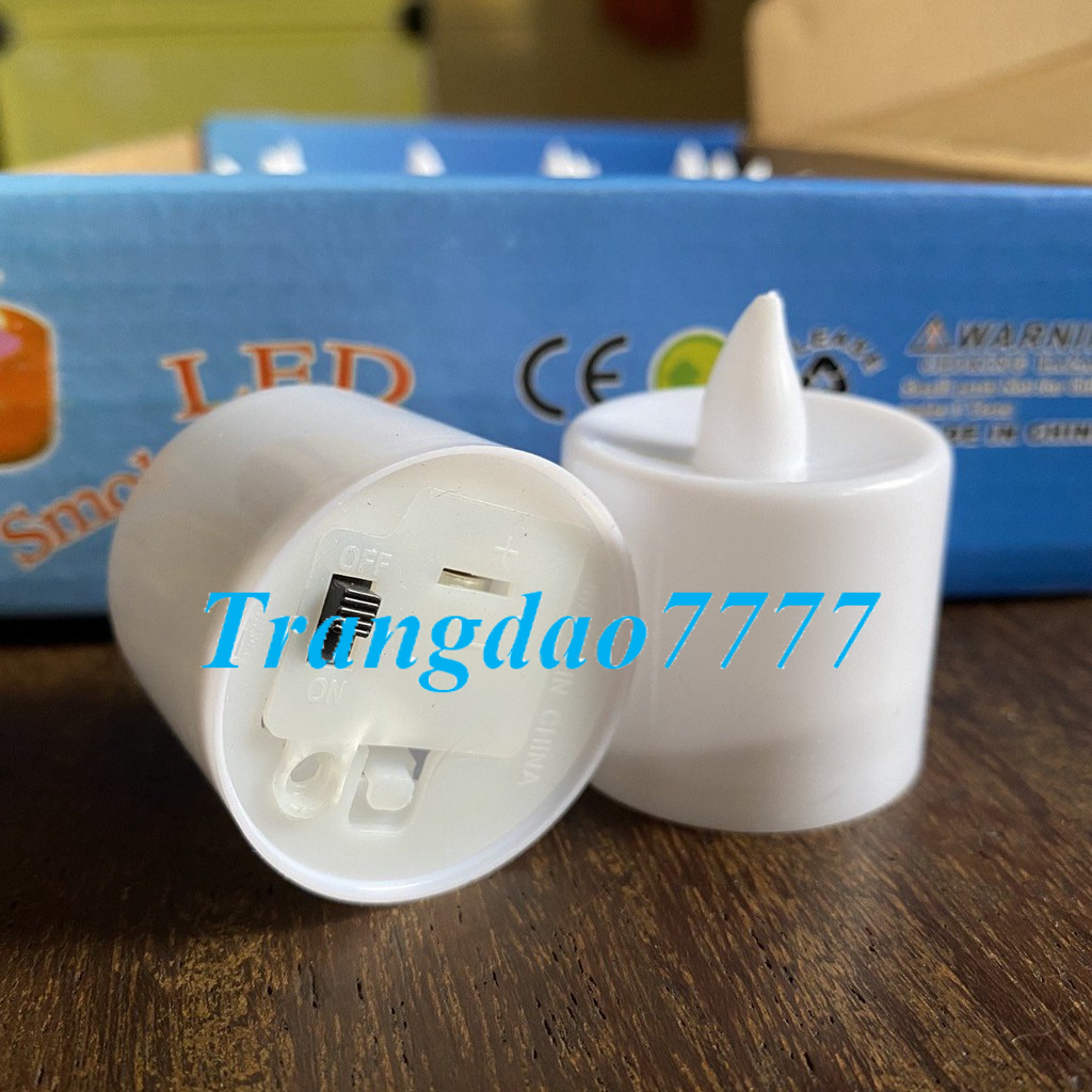 2 Đèn Cầy Led Nến Điện Tử Mini Tặng Kèm Pin Trang Trí Tỏ Tình Cưới Hỏi Lễ Tiệc Thờ Cúng Candle Tealight