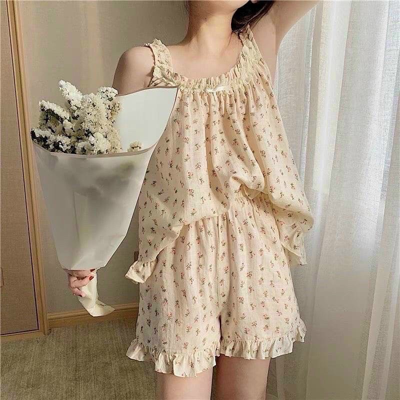 SET đồ bộ hoa nhí viền bèo - 22.Lystore