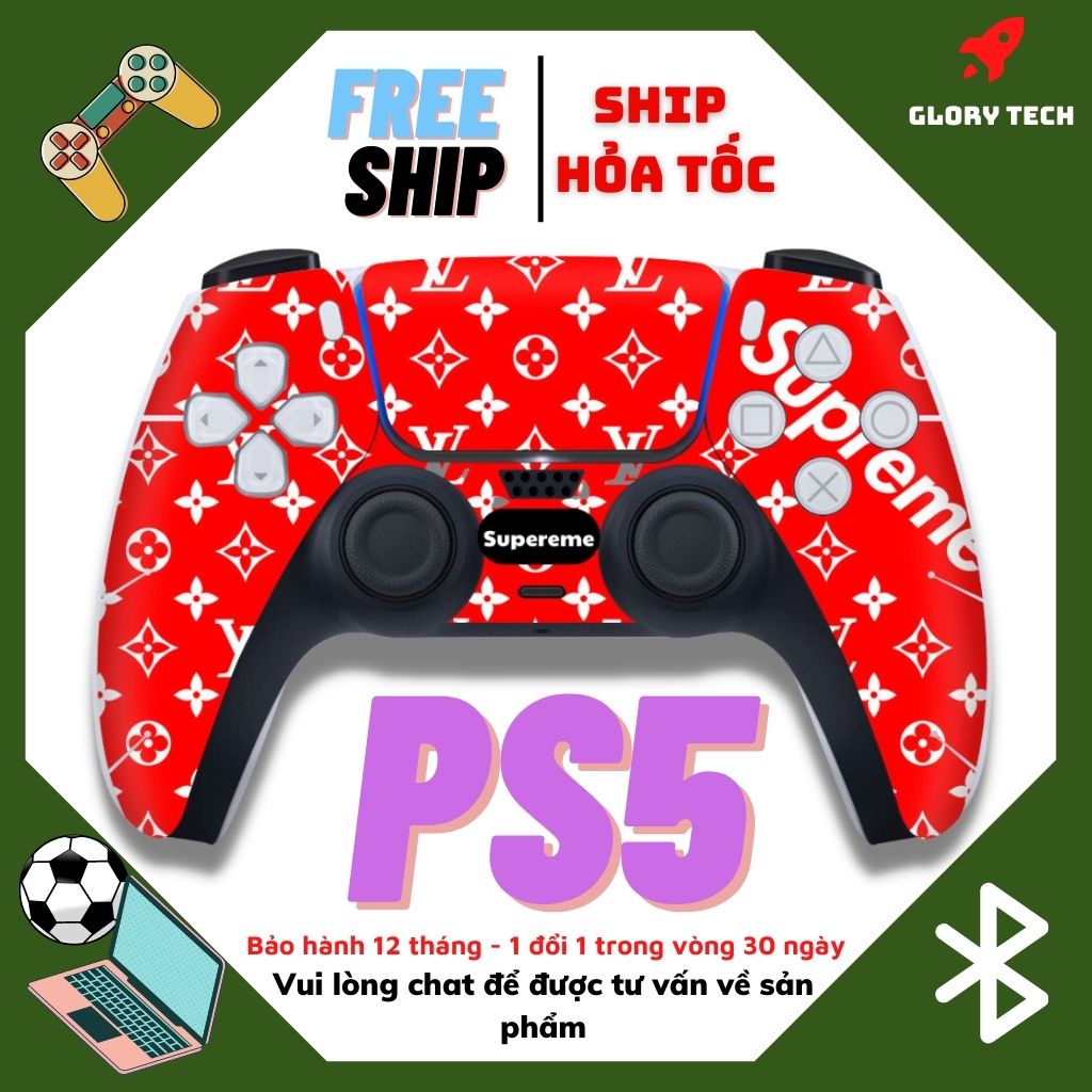 PS5 Decal Sup cực chất - PS4 Tay cầm chơi game giá rẻ chơi Fifa Online 4 có RUNG MẠNH , CẢM BIẾN ĐA CHIỀU , CÒ NẨY