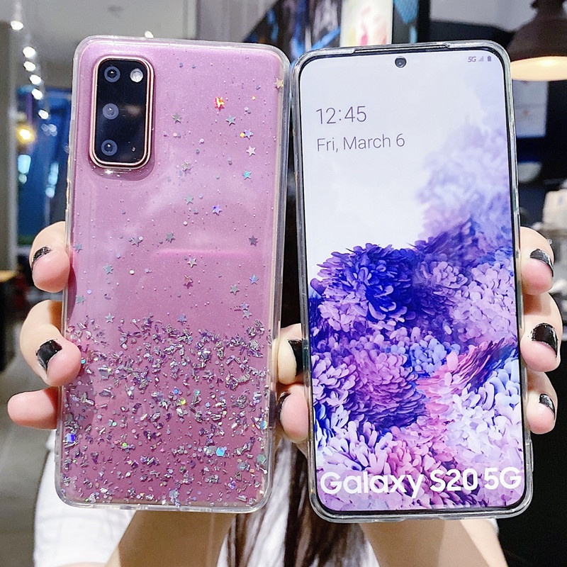 Ốp Điện Thoại Trong Suốt Phối Kim Tuyến Cho Samsung A52S A53 A72 A22 A23 A42 A32 A33