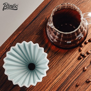 Cốc lọc cà phê origami BINCOO V60 bằng sứ thiết kế hình rắn độc đáo