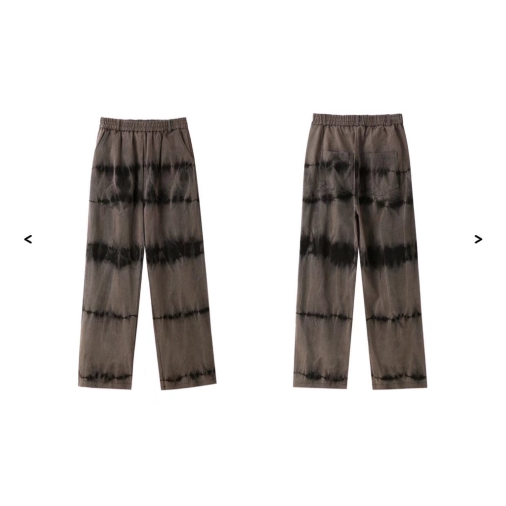 ♞AFF LIGA♞ Quần Jeans Baggy Ống Rộng Màu Nhuộm Phong Cách Hip Hop Đường Phố Thời Trang Mùa Hè Hàn Quốc Cho Nam