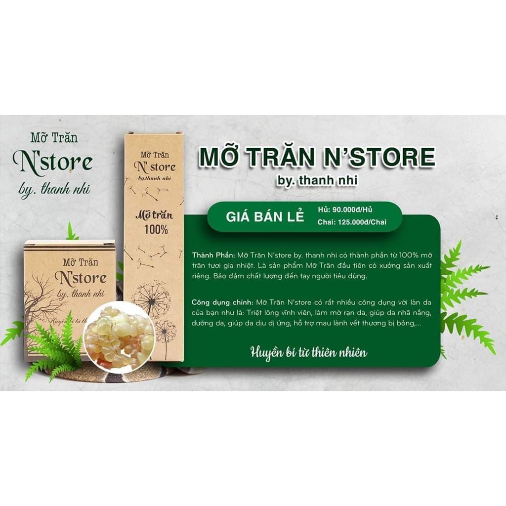 MỠ TRĂN N’STORE Hủ 90ml