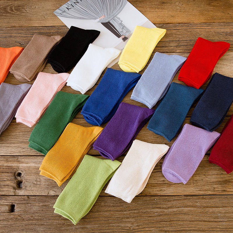 Vớ cổ cao nam nữ tất chun nhún cotton thời trang đẹp kháng khuẩn khử mùi thấm hút mồ hôi tốt MONEY VC012