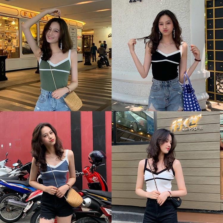 Áo lửng hai dây phong cách hàn quốc quyến rũ dành cho nữ