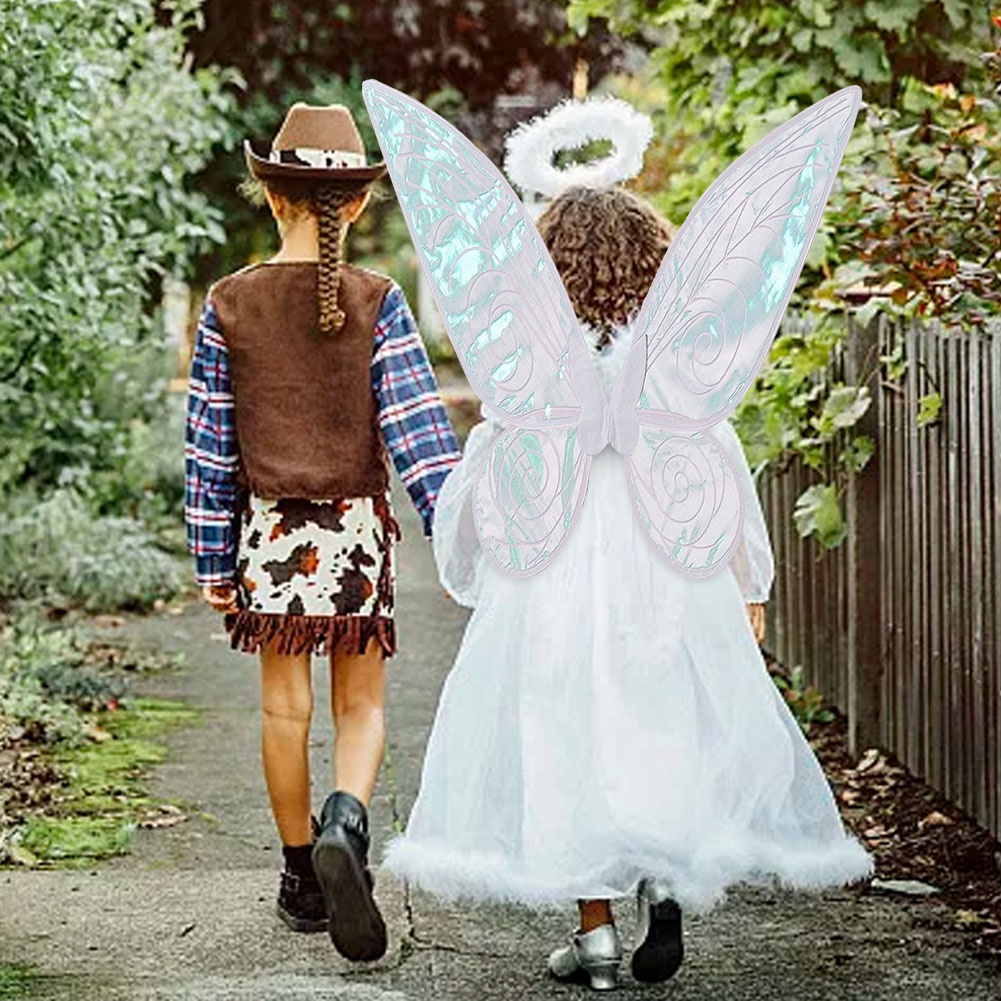 Trẻ Em Đôi Cánh Thiên Thần Trẻ Em Bé Gái Hình Con Bướm Cổ Tích Cánh Cho Halloween Trang Phục Hóa Trang Chụp Ảnh Chống Đỡ