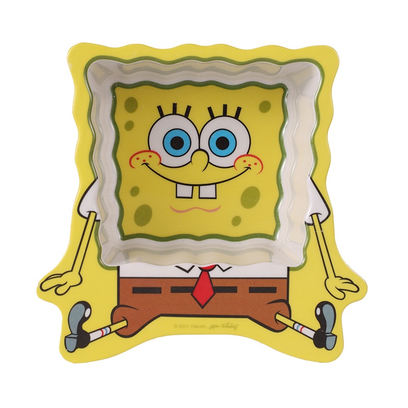 Tô Ăn Cho Trẻ Em Chất Liệu Sợi Tre Thân Thiện Với Môi Trường Hình Spongebob