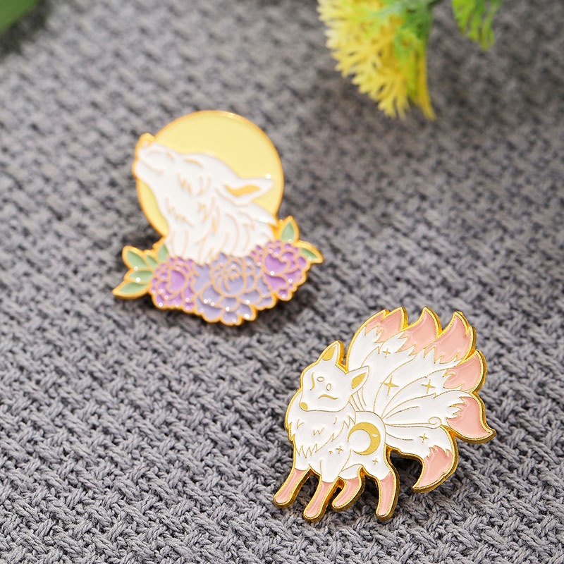 Ghim Cài Áo Hình Cáo Hoạt Hình Dễ Thương