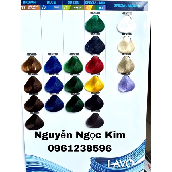 Thuốc Nhuộm Tóc Lavox 3D Collagen Tặng Kèm Bảng Màu