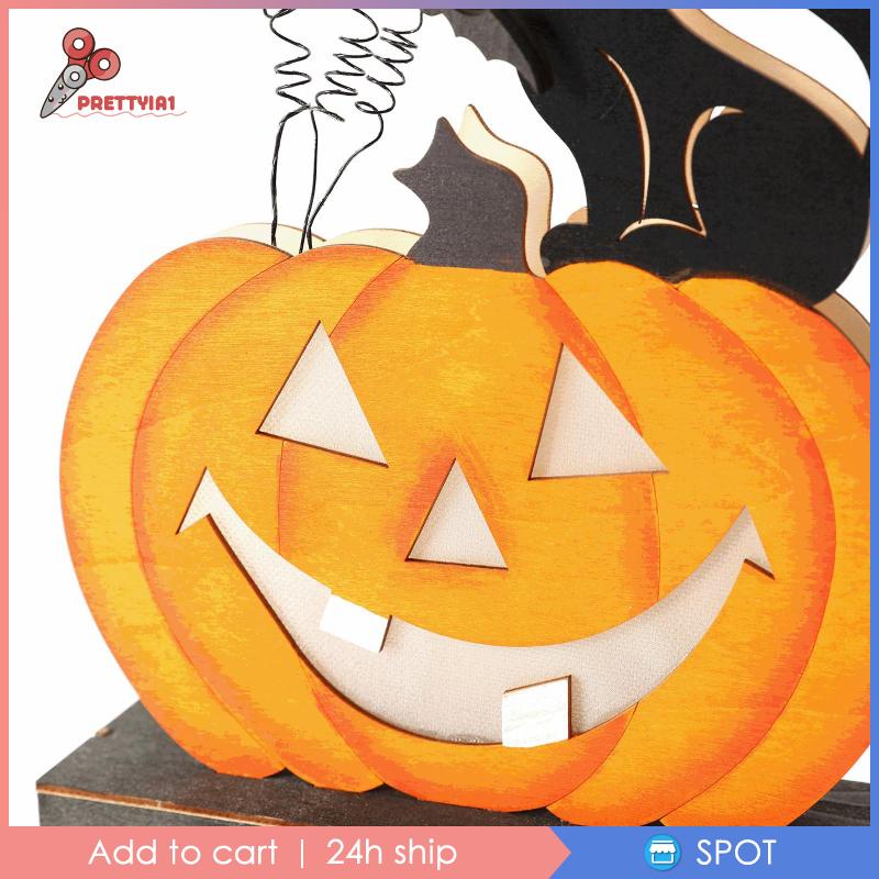 [Prettyia1] Đồ Trang Trí Halloween Hình Bí Ngô Có Đèn