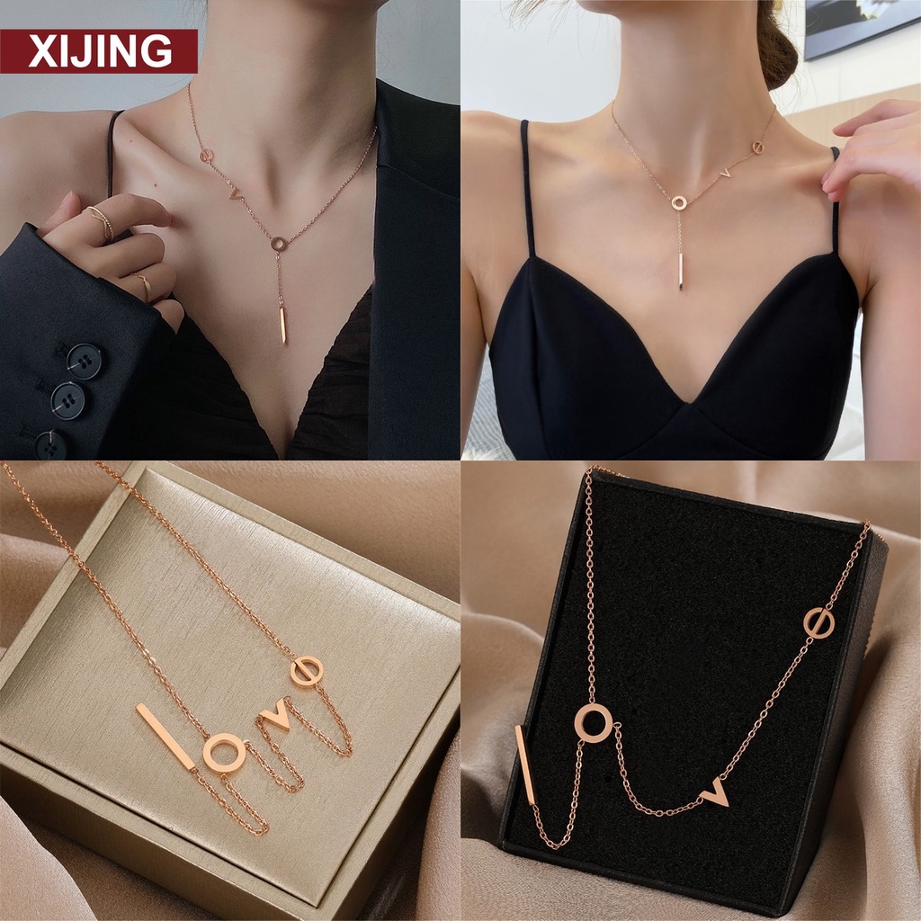 【COD】Vòng cổ Mặt Chữ Love Thời Trang Dành Cho Nữ