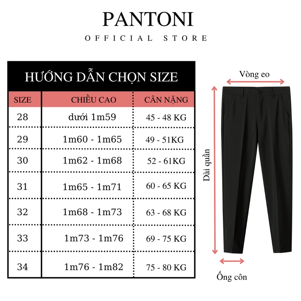 Quần âu nam Pantoni vải lụa hàn co giãn,Quần baggy nam ống rộng không nhăn không xù loại tây âu Premium thời trang