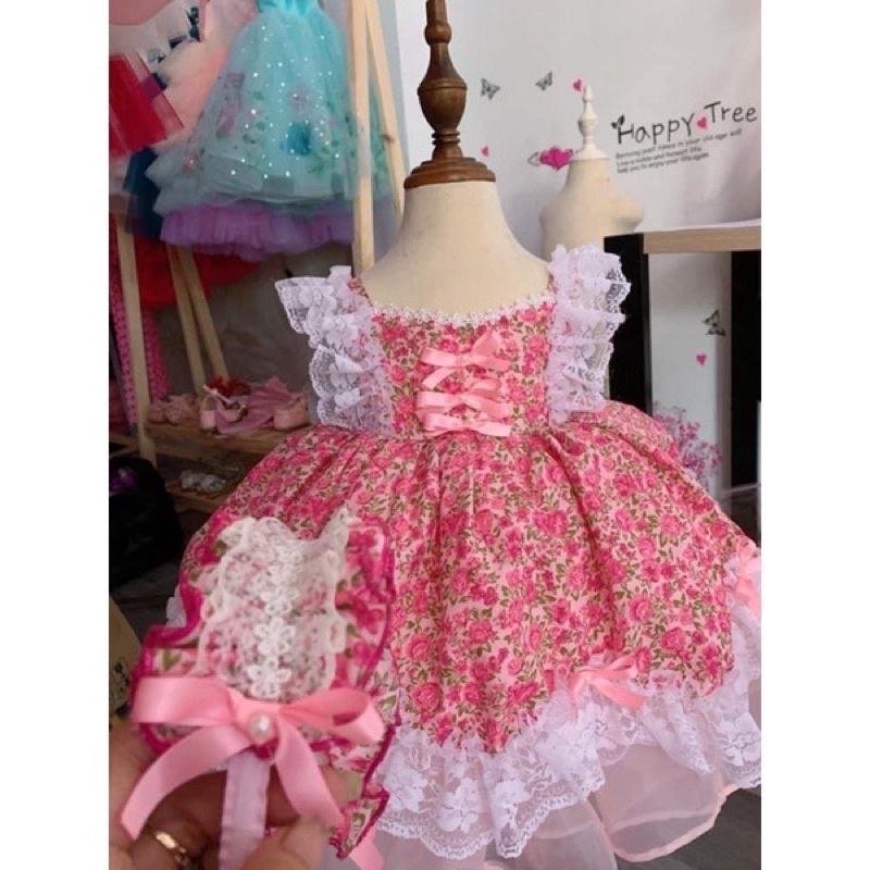 váy bé gái 𝐓𝐀̣̆𝐍𝐆 𝐓RÂM CÀI LINA KIDS -đầm trẻ em thiết kế dáng xoè