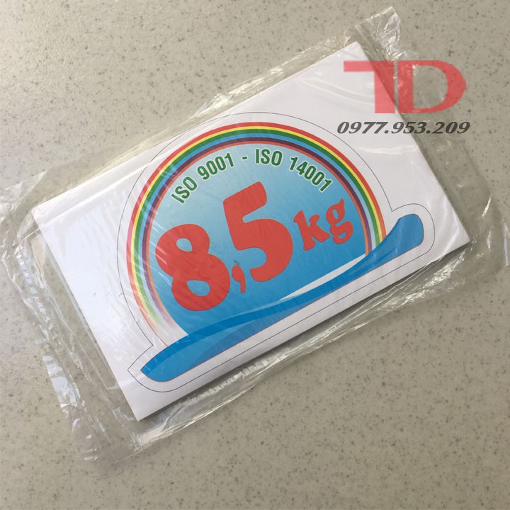 Combo 10 Tem dán trang trí Máy Giặt loại 8.5KG