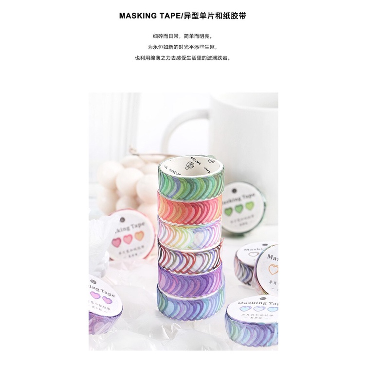 100 cuộn băng keo dùng trang trí sổ lưu niệm DIY