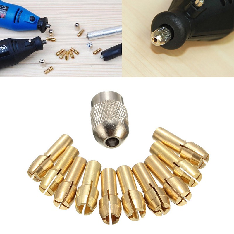 Set 10 đầu kẹp mũi khoan bằng đồng 0.5-3.2MM 4.3mm