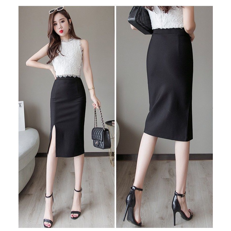 Chân Váy Midi Lưng Cao Plus Size Dành Cho Nữ