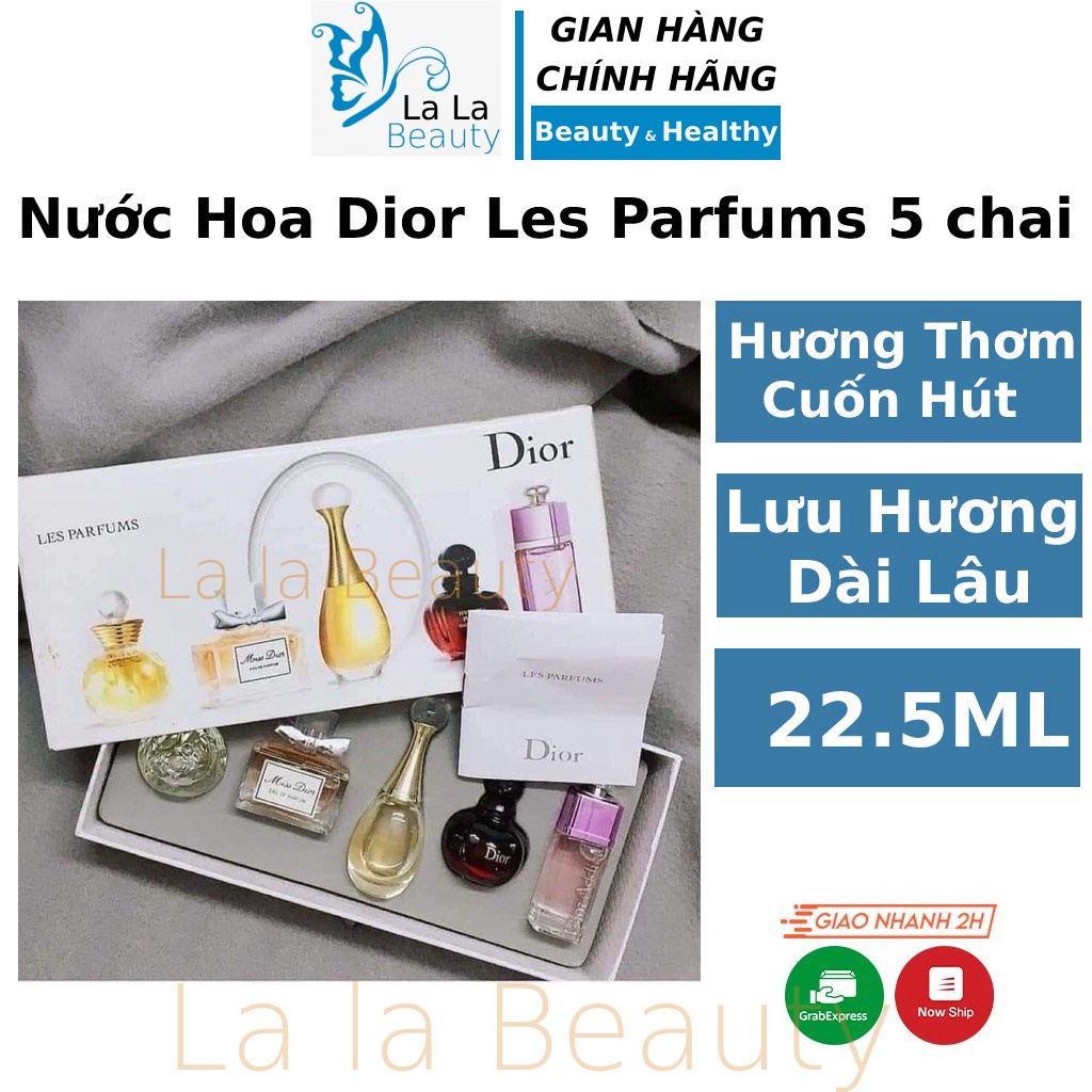 Nước hoa nữ Dior Les Parfums bộ 5 chai Chính Hãng thơm lâu mini lưu hương lâu phai thơm dịu nhẹ cuốn hút La La Cosmetic | Thế Giới Skin Care