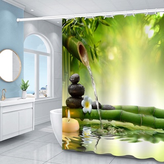 Bộ Rèm Cửa Nhà Tắm Bằng Polyester Dày Không Thấm Nước
