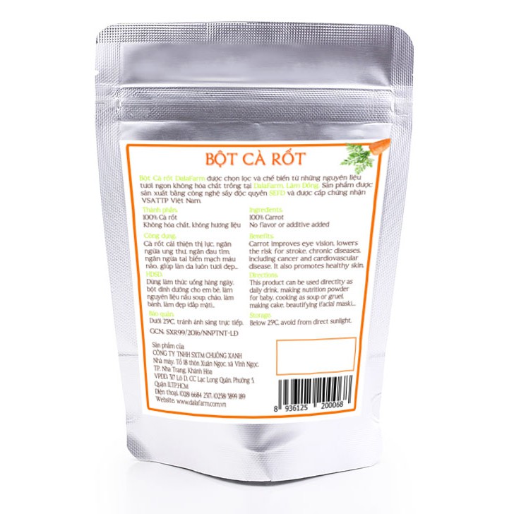 Bột Cà Rốt 50g