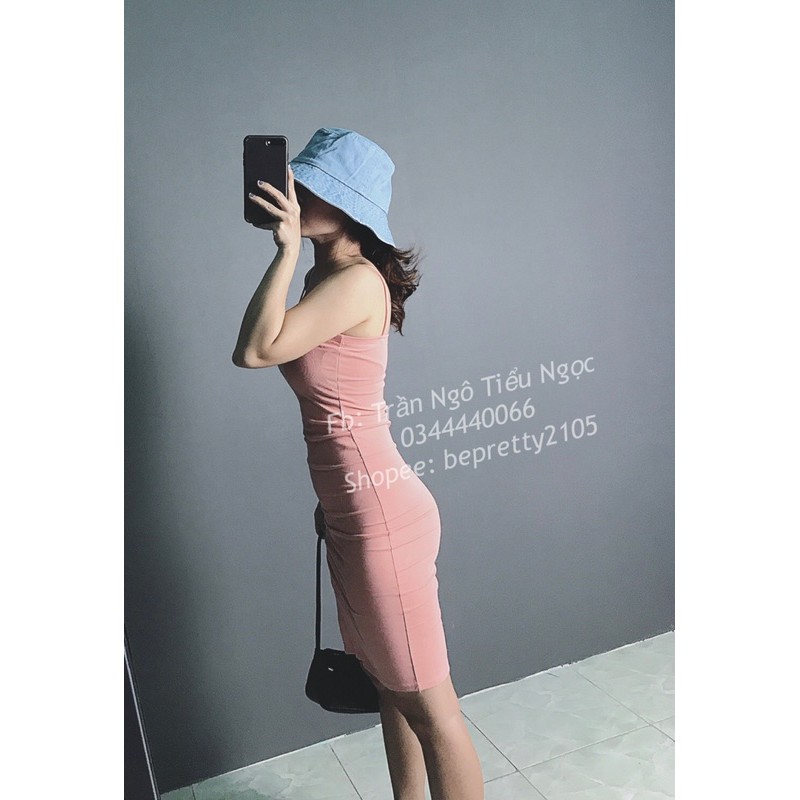 Đầm body 2 dây dài xẻ tà | BigBuy360 - bigbuy360.vn