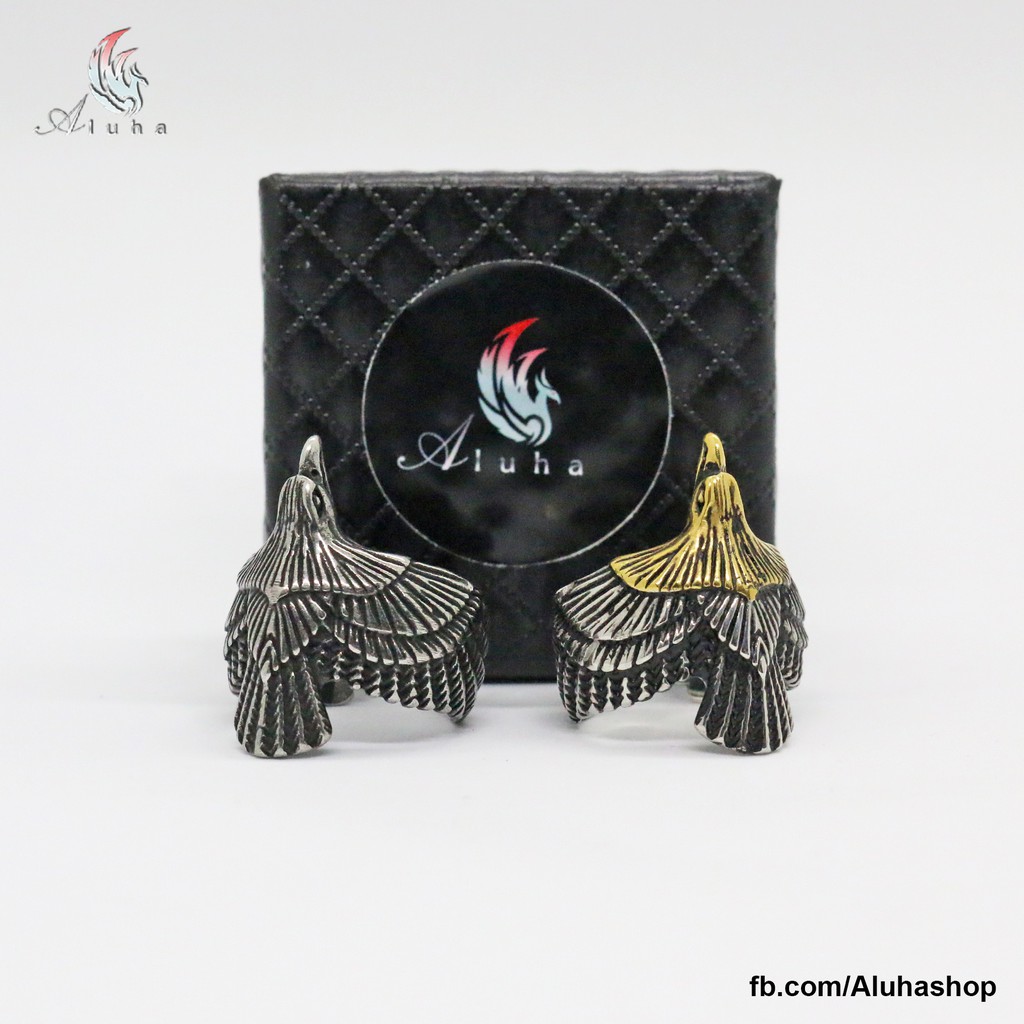 Nhẫn Titan không rỉ Đại bàng Goro's Eagle Indian Ring - R031 - Aluha