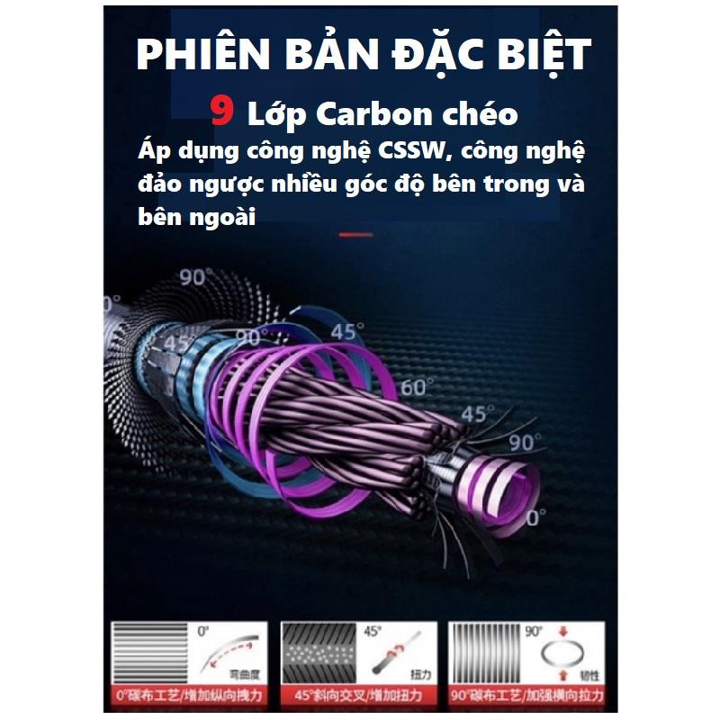Cần câu TẦM XANH THẾ HỆ 5, BẢN TÍM, ĐẶC BIỆT 22h chuyên săn hàng cần tải cá lên tới 20kg - Mika