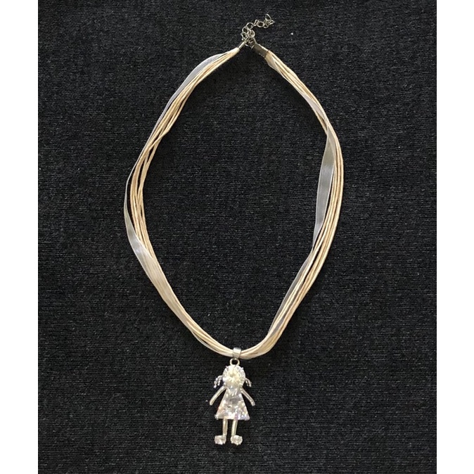Vòng cổ choker kèm mặc dây chuyền đính hạt,phụ kiện phối đồ manocanh