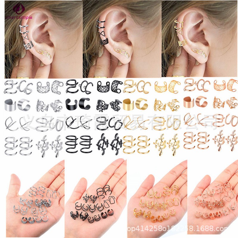 Set 8 Khuyên Vành Tai Thời Trang Cá Tính Cho Nữ