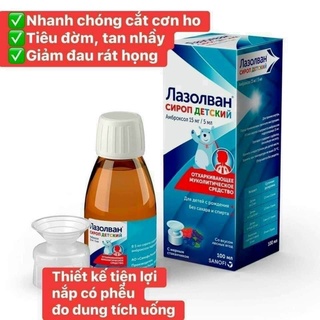 Siro ho tiêu đờm Lazolvan Nga 100ml