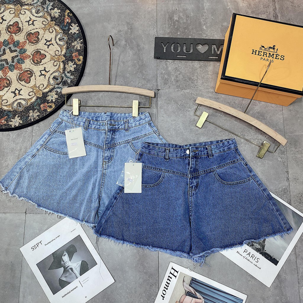 Quần sooc jeans ống rộng 2 màu mã 007-008 ( kèm ảnh thật) | BigBuy360 - bigbuy360.vn