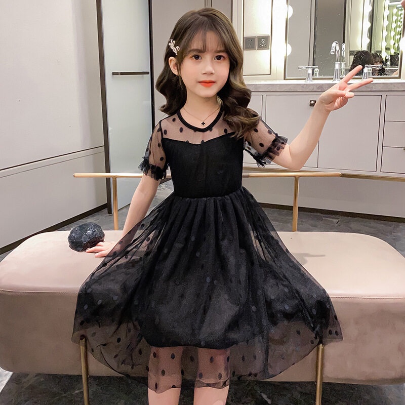 Đầm Công Chúa Màu Đen Thời Trang Mùa Hè Cho Bé Gái 3-14 Tuổi 1 đến 2 đến 3 đến 4 đến 5 đến 6 đến 7 đến 8 đến 9 đến 10 đến 11 đến 12 đến 13 tuổi Sinh nhật tutu Princess 2021 Váy cho thiếu niên nữ Terno Giảm giá