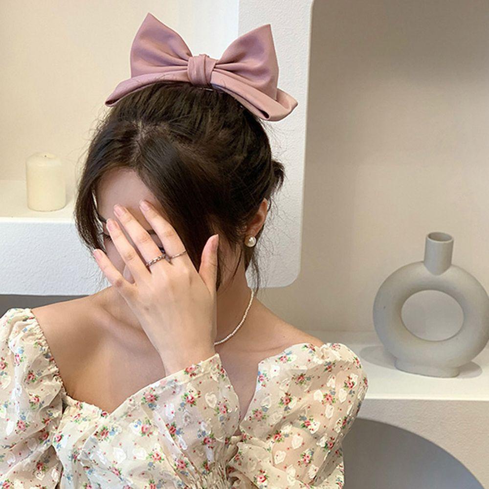 Kẹp Tóc Hình Nơ Cỡ Lớn Phong Cách Retro Thời Trang Mùa Hè Cho Nữ