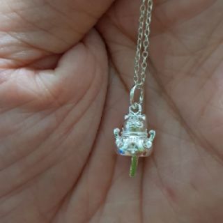 Charm bạc treo mèo thần tài