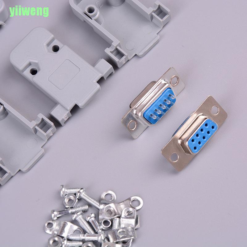 2 Set Đầu Nối Rs232 Db9 9 Pin Rs232 Bằng Đồng