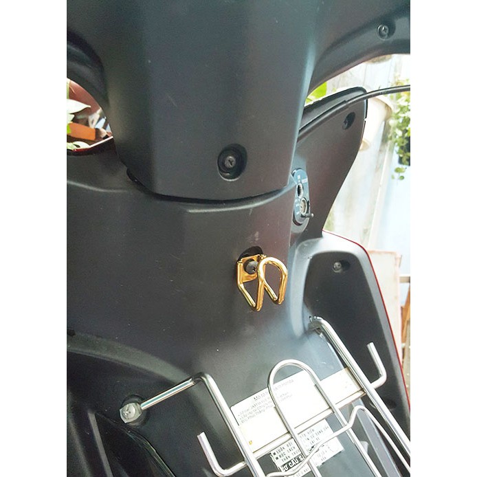 BỘ 5 MÓC XI VÀNG TREO ĐỒ CHO XE MÁY