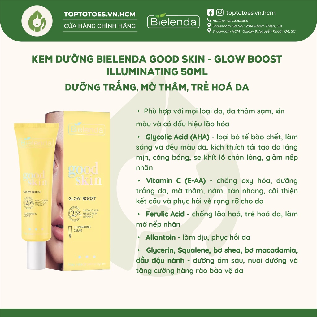 Kem dưỡng Bielenda Good Skin giảm mụn, dưỡng sáng và trẻ hoá da 50ml