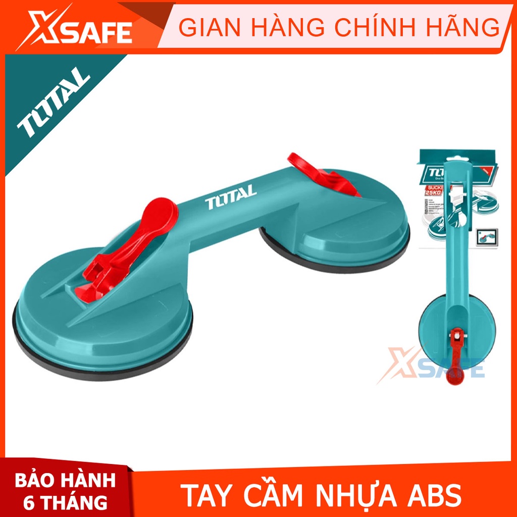 Giác hút kính 2 đầu TOTAL TSP02501 115mm giác hút chân không nhựa ABS siêu bền trọng lượng nâng kính tối đa 50kg