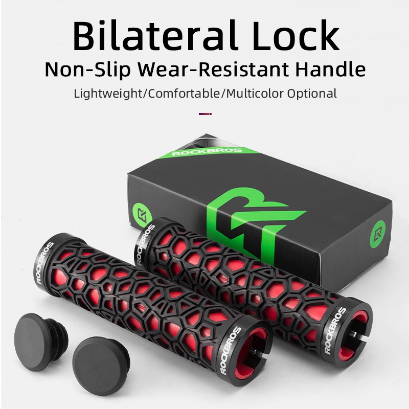 Cặp Tay Lái Xe Đạp Rockbros Bằng Cao Su Siêu Nhẹ Chống Trượt Chống Sốc