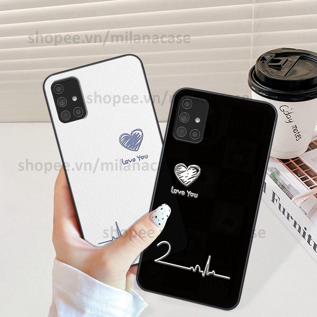 Ốp Samsung M51 in hình caro trái tim siêu đẹp, siêu nét đầy phong cách cá tính