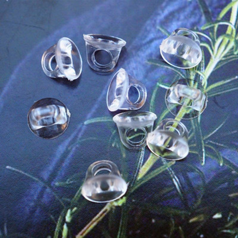 Set 10 cái ghim cài móc khóa bằng nhựa trong suốt