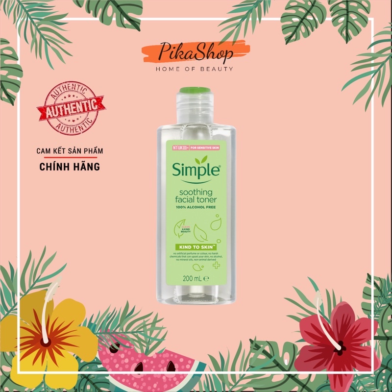 Nước hoa hồng Simple Kind to Skin Soothing Facial Toner