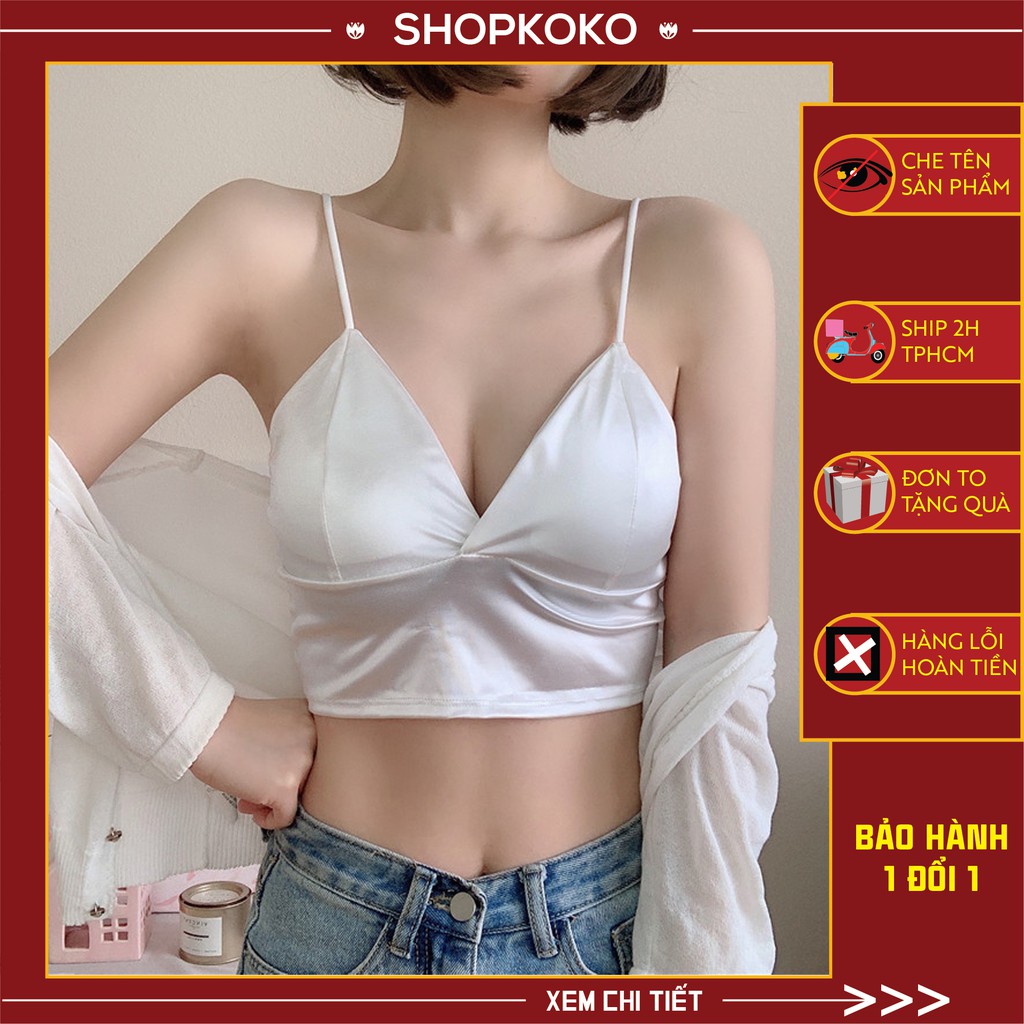 Áo Bra Satin Bản To❣️❣️FREESHIP❣️❣️ Áo Lót Satin Phi Bóng 264 | BigBuy360 - bigbuy360.vn