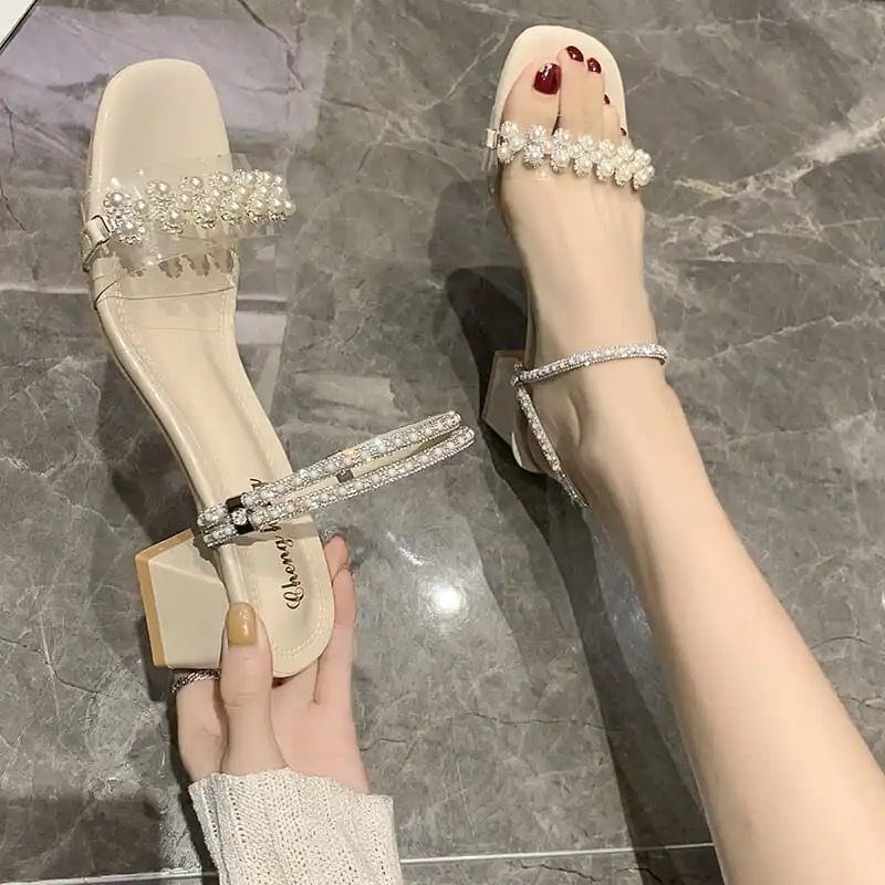 Sandal Cao Gót Hở Ngón Thiết Kế Mới Xinh Xắn Thời Trang
