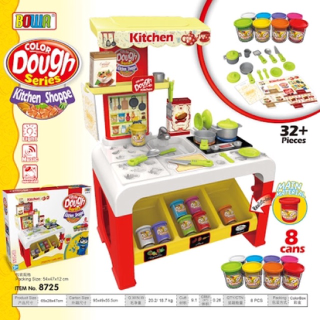 Kitchen Set Bộ Nấu Ăn Đất Sét 32pcs  Cao 65cm