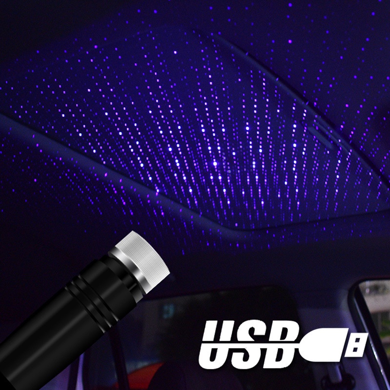Đèn led usb Ánh Sáng Bầu Trời Sao Gắn Nóc Xe Hơi Trang Trí Nội Thất