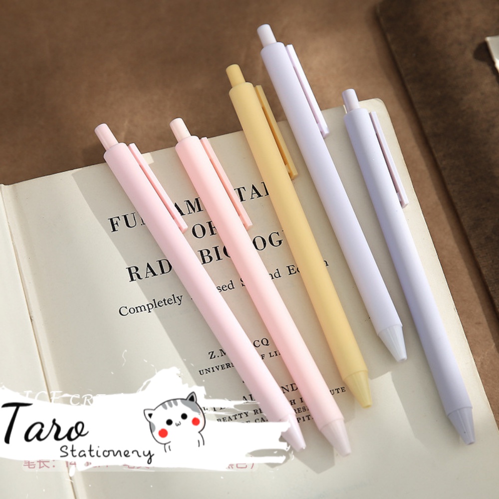 Bút gel đen Take Note Ielts vỏ pastel retro nhám 0.5mm A19 Taro Stationery
