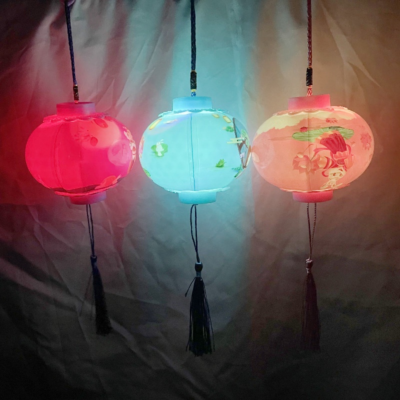 Đèn Lồng LED Nhiều Màu Sắc Di Động Cho Lễ Hội Mùa Thu Mới