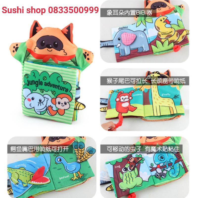 Sách vải kèm rối tay cho bé