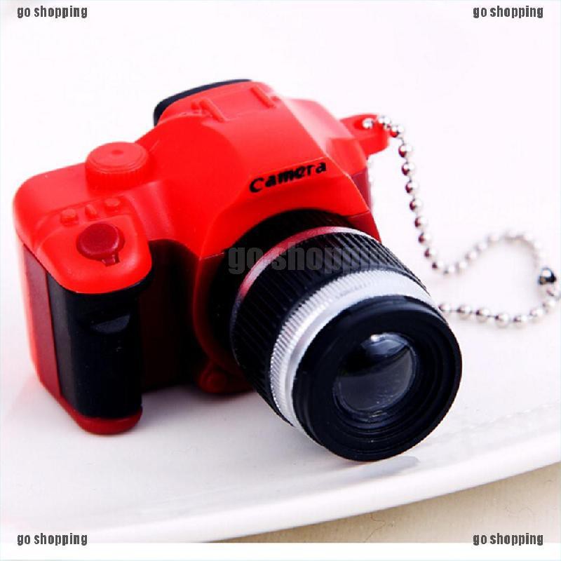 {go shopping}Cute Mini Toy Camera Charm Keychain With Flash Light&amp;Sound Effect Gift